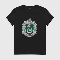 Женская футболка хлопок Герб Слизерина