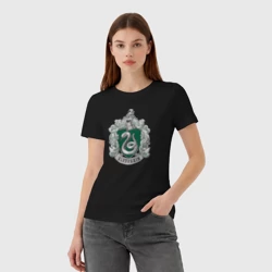Женская футболка хлопок Герб Слизерина - фото 2