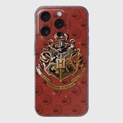 Чехол для iPhone 15 Pro Max силиконовый с защитой камеры Факультеты Хогвартса