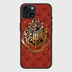 Чехол силиконовый для Apple iPhone 15 матовый Факультеты Хогвартса