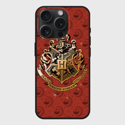 Чехол силиконовый для Apple iPhone 15 Pro матовый Факультеты Хогвартса