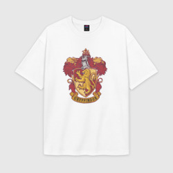 Женская футболка Oversize хлопок texturе Факультет Гриффиндор