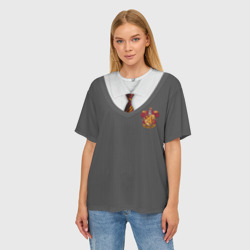 Женская футболка oversize 3D Форма Гриффиндора - фото 2