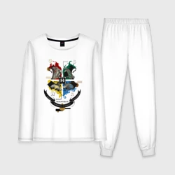 Женская пижама с лонгсливом хлопок Hogwarts School of Witchcraft and Wizardry