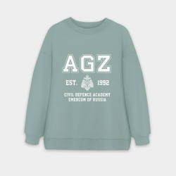 Женский свитшот oversize без начеса хлопок Академия Гражданской Защиты МЧС России