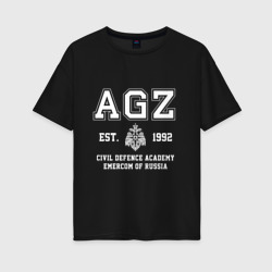 Женская футболка хлопок Oversize Академия Гражданской Защиты МЧС России