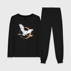 Женская пижама с лонгсливом хлопок Сова Гарри Поттера