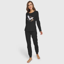 Женская пижама с лонгсливом хлопок Сова Гарри Поттера - фото 2