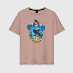 Женская футболка хлопок Oversize Ravenclaw факультет