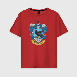 Женская футболка хлопок Oversize Ravenclaw факультет