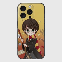 Чехол для iPhone 16 Pro силиконовый с защитой камеры Гарри Поттер мультяшный с метлой