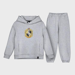 Детский костюм хлопок Oversize Hufflepuff факультет университета Хогвартс с барсуком
