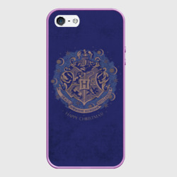 Чехол для iPhone 5/5S матовый Happy Christmas - Hogwarts