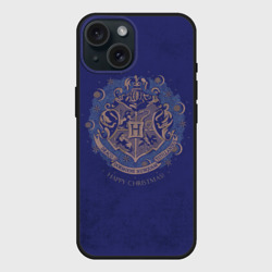 Чехол силиконовый для Apple iPhone 15 матовый Happy Christmas - Hogwarts