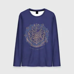 Мужской лонгслив 3D Happy Christmas - Hogwarts