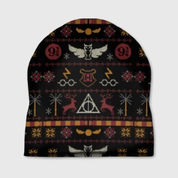 Шапка 3D Новогодний паттерн - Гарри Поттер