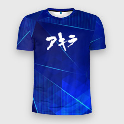 Мужская футболка 3D Slim Akira blue poly