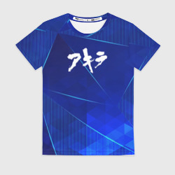 Женская футболка 3D Akira blue poly
