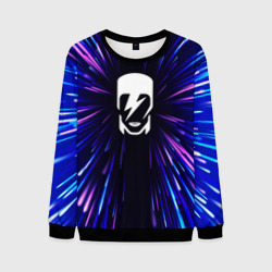 Мужской свитшот 3D David Bowie neon energy