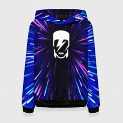 Женская толстовка 3D David Bowie neon energy