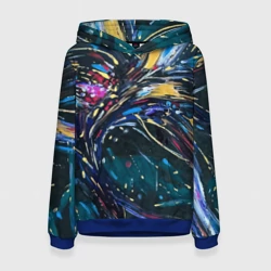 Женская толстовка 3D Golden flower at night