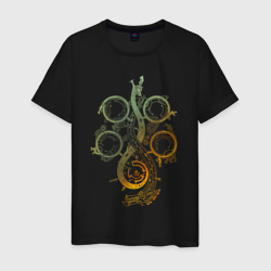 Мужская футболка хлопок Monster hunter wilds dragon logo