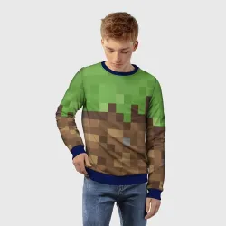 Детский свитшот 3D Earth - Minecraft - фото 2