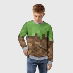 Детский свитшот 3D Earth - Minecraft - фото 2