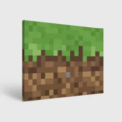 Холст прямоугольный Earth - Minecraft