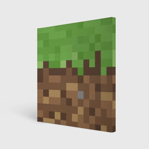 Холст квадратный Earth - Minecraft