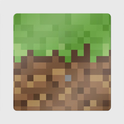 Магнит виниловый Квадрат Earth - Minecraft