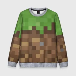 Детский свитшот 3D Earth - Minecraft