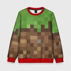 Детский свитшот 3D Earth - Minecraft