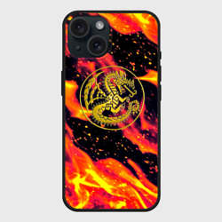 Чехол силиконовый для Apple iPhone 15 матовый Monster hunter fire steel