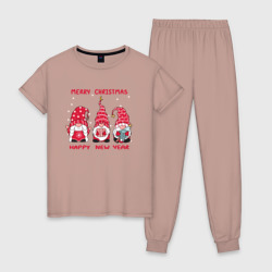 Женская пижама хлопок Christmas Gnomes