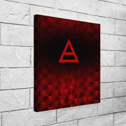 Холст квадратный Thirty Seconds to Mars red poly - фото 2