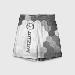 Детские спортивные шорты 3D Mazda - white gradient по-вертикали