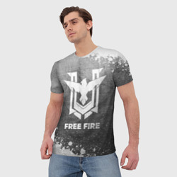 Мужская футболка 3D Free Fire - grey gradient - фото 2