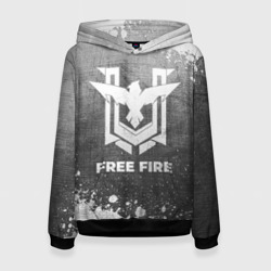 Женская толстовка 3D Free Fire - grey gradient