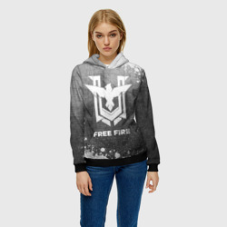 Женская толстовка 3D Free Fire - grey gradient - фото 2