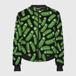 Женский бомбер 3D Огурчик Рик