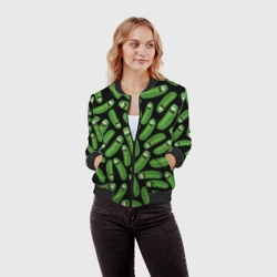 Женский бомбер 3D Огурчик Рик - фото 2