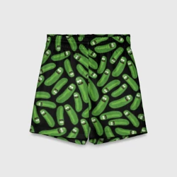 Детские спортивные шорты 3D Огурчик Рик