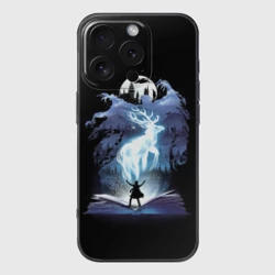 Чехол для iPhone 16 Pro силиконовый с защитой камеры Harry Potter patronus and dementors