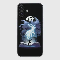 Чехол для iPhone 16 силиконовый с защитой камеры Harry Potter patronus and dementors