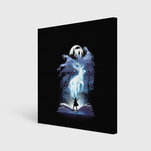 Холст квадратный Harry Potter patronus and dementors