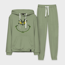 Мужской костюм хлопок с толстовкой The Grinch's smile