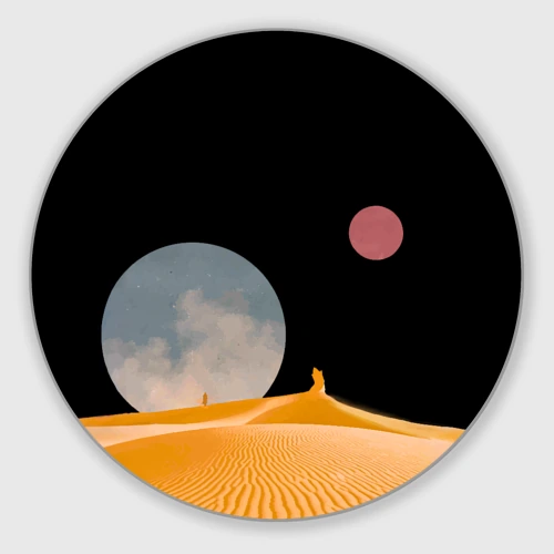 Круглый коврик для мышки Arrakis sandworm Dune