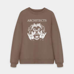 Мужской свитшот oversize без начеса хлопок Architects rock dog