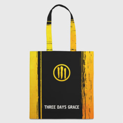 Шоппер 3D Three Days Grace - gold gradient по-центру